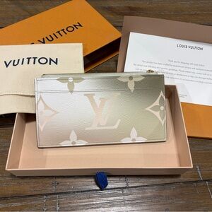 Louis Vuitton Pastel Gradient Monogram Card Case in Cream, Pink & Green